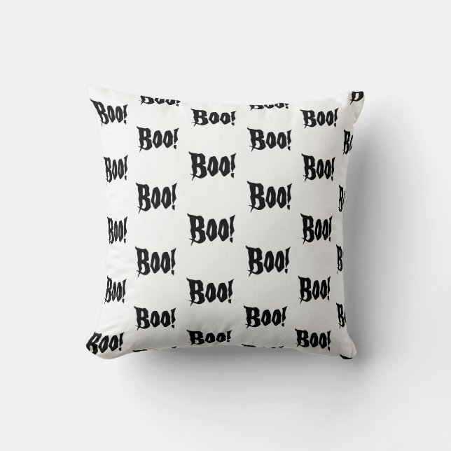 Halloween Boo Pillow Kudde (Framsida)