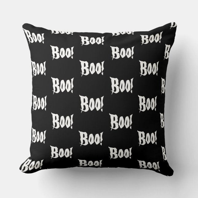 Halloween Boo Pillow Kudde (Framsida)
