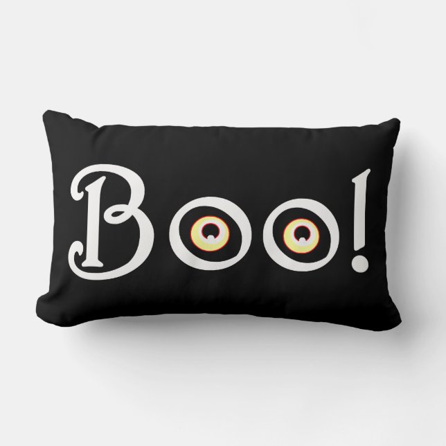 Halloween BOO Pillow Roligt Halloween Decor & Gift Lumbarkudde (Framsida)