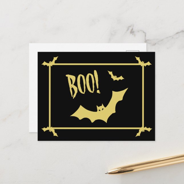 Halloween BOO Postkort av Poet Adiela Akoo Vykort (Fram/Back In Situ)