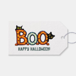 Halloween Boo-presentkort Presentetikett