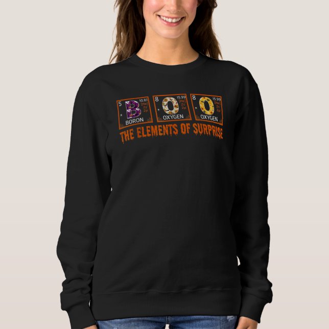 Halloween BOO Primary Elements Of Surprise Science T Shirt (Framsida)