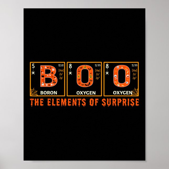 Halloween BOO Primary Inslag of Surprise Science S Poster (Framsidan)