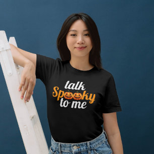 Halloween Boo Pumpkin prata med mig T Shirt