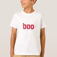 Halloween boo-rött läskigt T-Shirt