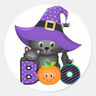 Halloween Boo Runt Klistermärke