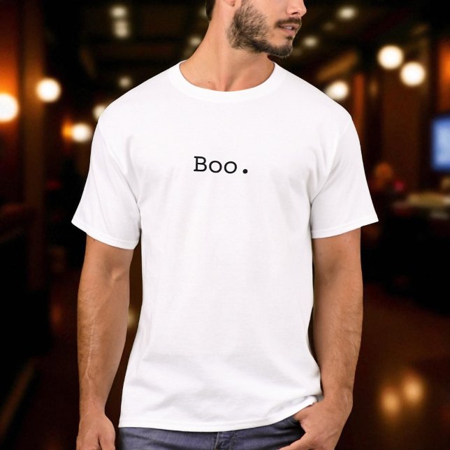 Halloween Boo Sarcastic Minimalist T Shirt (Skapare uppladdad)