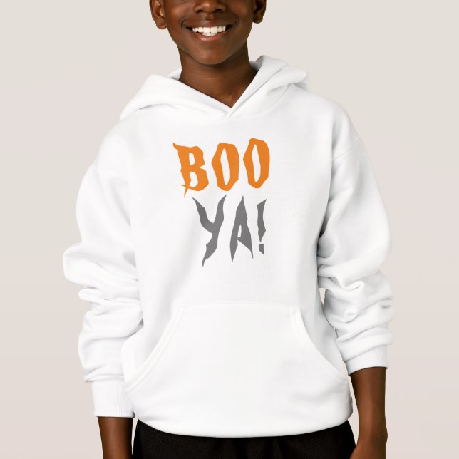 Halloween "Boo" som matchar familjen Halloween Kid T Shirt (Framsida)