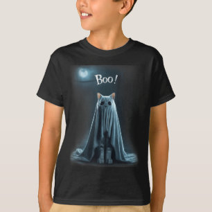 Halloween boo spök katt rolig meme pinsam katt i t shirt