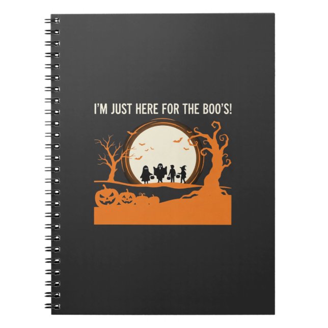 Halloween Boo spök siluett Anteckningsbok (Framsidan)