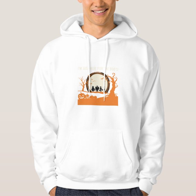 Halloween Boo spök siluett Hoodie (Framsida)
