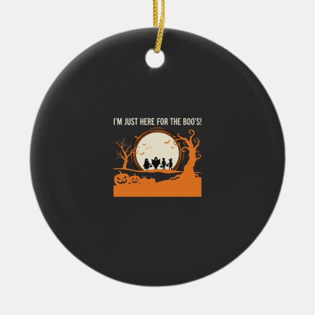 Halloween Boo spök siluett Julgransprydnad Keramik (Framsidan)