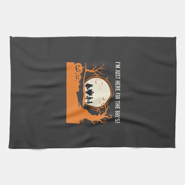 Halloween Boo spök siluett Kökshandduk (Horisontell)