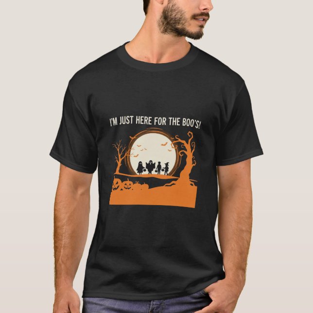 Halloween Boo spök siluett T Shirt (Framsida)