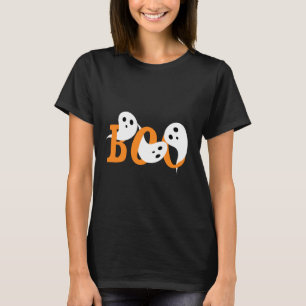Halloween Boo Spöken Svart T Shirt