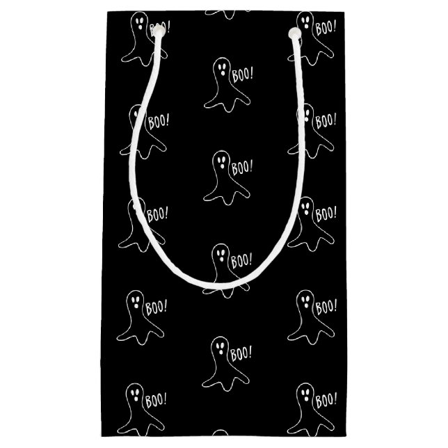 Halloween boo-spöksvart och vit mönster (Framsidan)