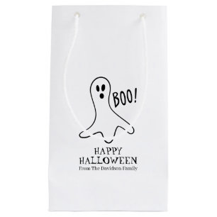 Halloween boo-spöksvarta och vita anpassningsbar