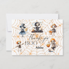 Halloween Boo Spooky Skeletons Costume Baby Shower Tack Kort