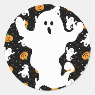 Halloween Boo Sticker Runt Klistermärke