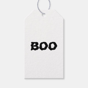 Halloween Boo svart och vit spöklik tomma påsar Presentetikett