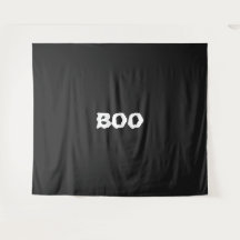 Halloween boo svartvit typografi med skrämmande an