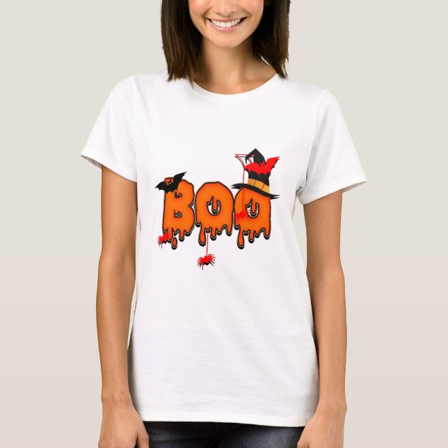 HALLOWEEN Boo             T Shirt (Framsida)