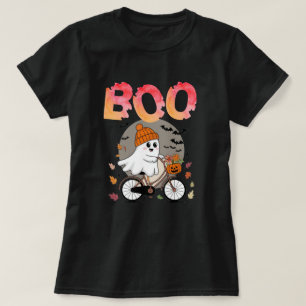 Halloween Boo-tiful Cute Ghost på Bike T Shirt