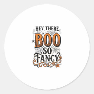 Halloween Boo Tröja Vintage Gravyr Skräckigt Söt Runt Klistermärke
