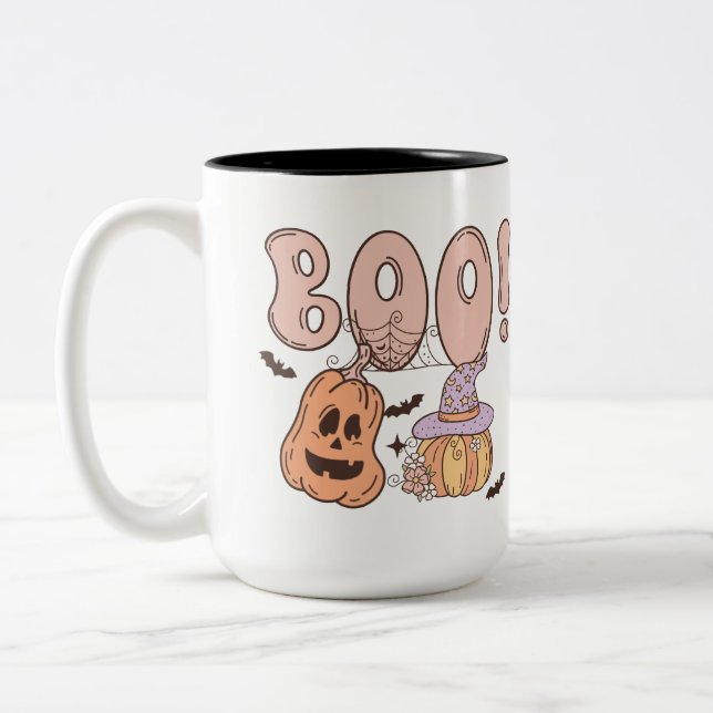 Halloween Boo Två-Tonad Mugg (Vänster)