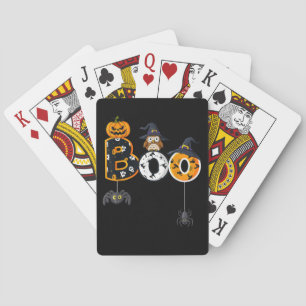 Halloween Boo Uggla med vinklingsspindlar Casinokort