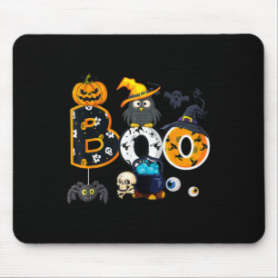 Halloween Boo Uggla med Witch Hat Spiders Boys Gir Musmatta
