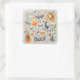 Halloween - Boo Watercolor Cuties Fyrkantigt Klistermärke (Bag)