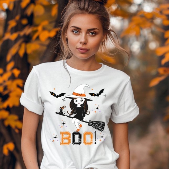 Halloween Boo Witch T-Shirt (Skapare uppladdad)