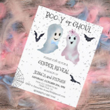 Halloween Boo-y and Ghoul Gender Reveal Ghosts