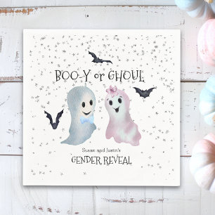 Halloween Boo-y och Ghoul Gender Reveal Spöken Pappersservett