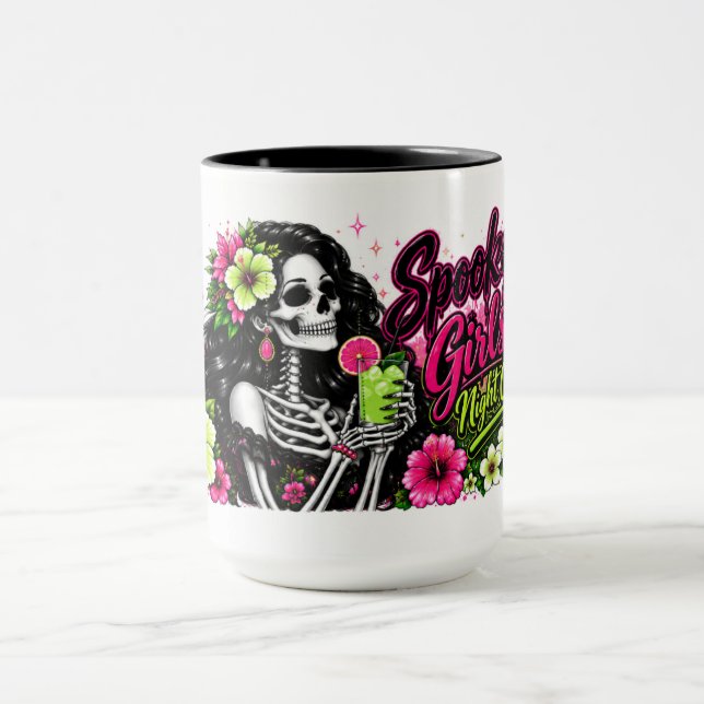 Halloween Boo-ze Natt | Skelettflicka Mugg (Center)