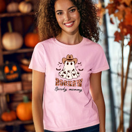 Halloween Boohaw Retro Groovy Ghost Spooky Rosa T Shirt