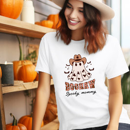 Halloween Boohaw Retro Groovy Western Ghost Spooky T Shirt