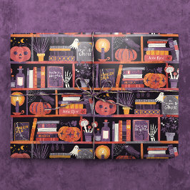 Halloween Bookshelf Presentpapper