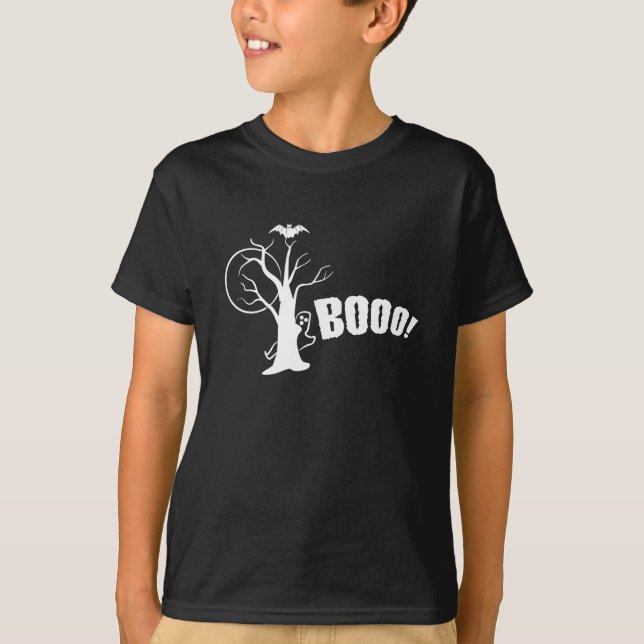 Halloween Booo Mörk Shirt T (Framsida)