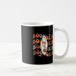 Halloween Boooks Cute Ghost Boo Reading Bokar Adu Kaffemugg