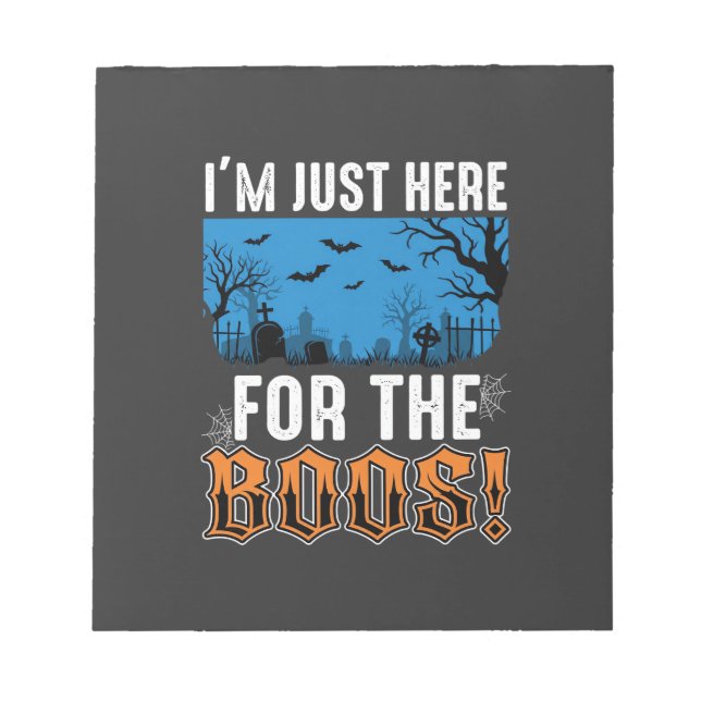 Halloween Boos Ghost Graveyard Vector Design_1 Anteckningsblock (Framsida)