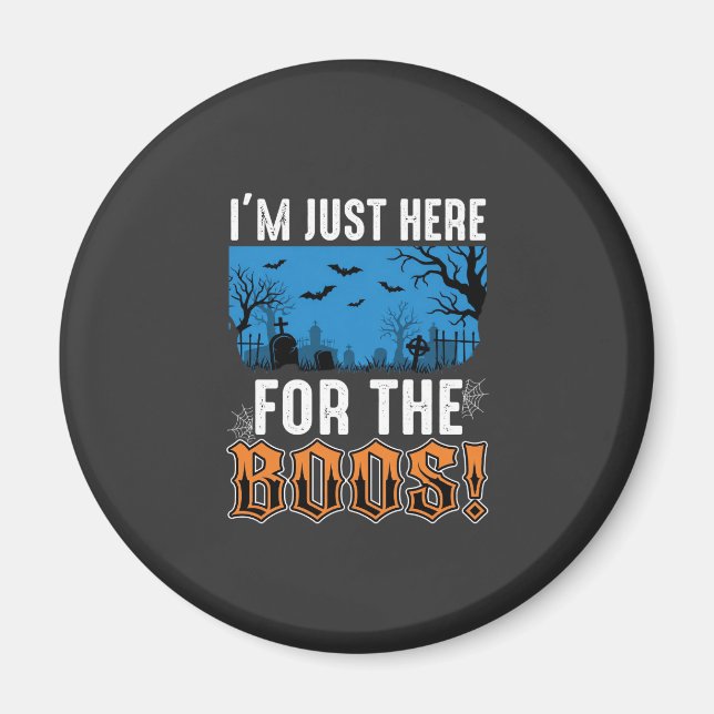 Halloween Boos Ghost Graveyard Vector Design_1 Magnet (Framsidan)