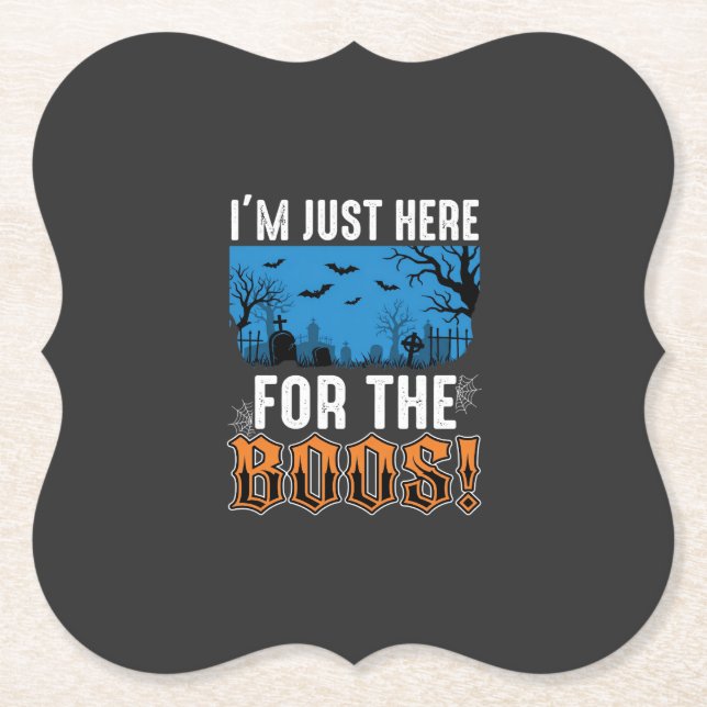 Halloween Boos Ghost Graveyard Vector Design_1 Underlägg Papper (Framsida)