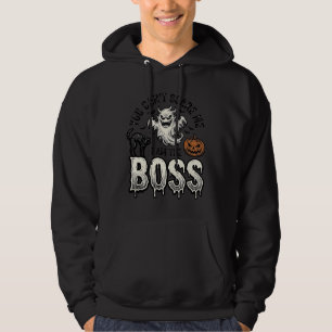 Halloween Boss Spöke Vintage Gravyr T-Shirt Desig Hoodie