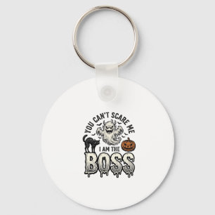 Halloween Boss Spöke Vintage Gravyr T-Shirt Desig Nyckelring