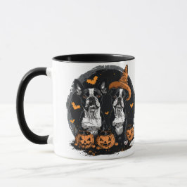 Halloween Boston Terrier Hundar Mugg