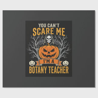 Halloween Botanik Lärare Skelett Pumpa Design Presentpapper