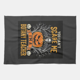 Halloween Botaniklärare Skelett Pumpa Design Kökshandduk