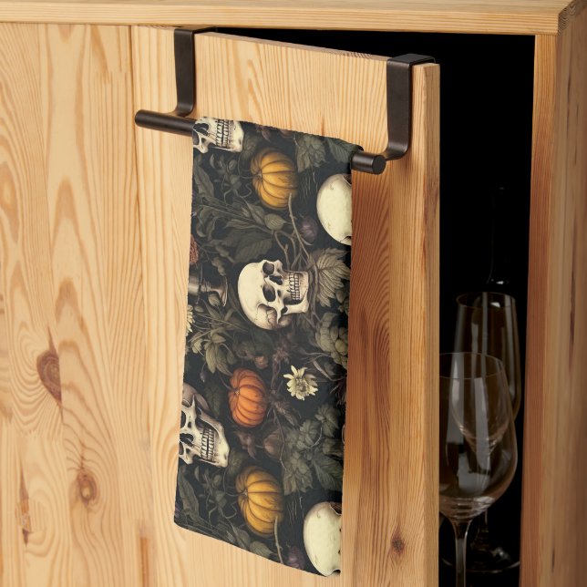 Halloween Botaniska Döskallar Kökshandduk (Thirds Fold)